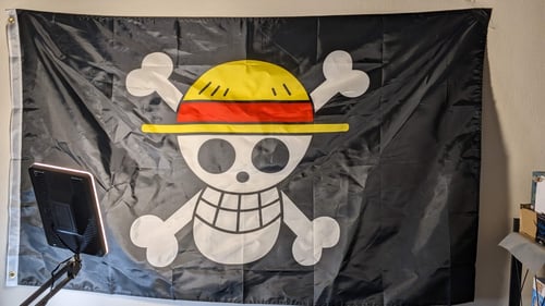 علم قراصنة قبعة القش. الابعاد 150*90 سم