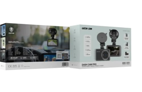 داش كام Green Lion Dash Cam Pro – أمامي وخلفي 4K م...