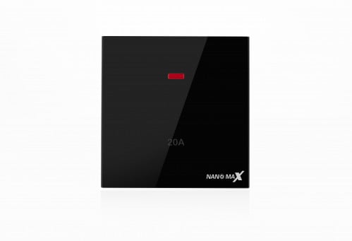 مفتاح سخان 20 امبير اسود مرايا بيانو