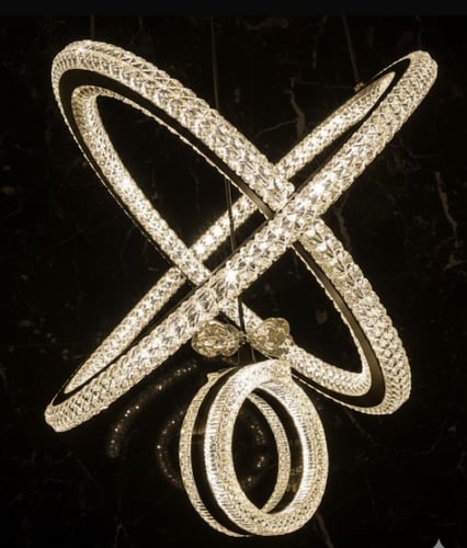 نجفه لد 3 اضاءات اسود استيل 170واط بريموت موديل610...