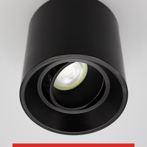لمبة سقف سلندر دائري اسود ضد التوهج شامل اللمبة