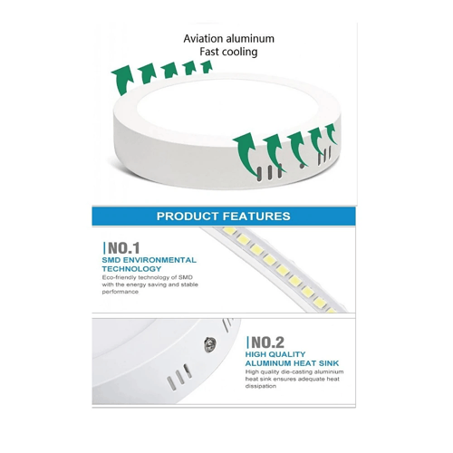 كشاف لطش ليد بنل اسود لون الانارة شمسي كريمي 30 سم...