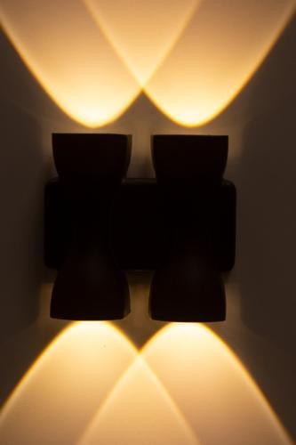 انارة جدارية خارجية اسود مجوز ناعم جهتين انارة اصف...