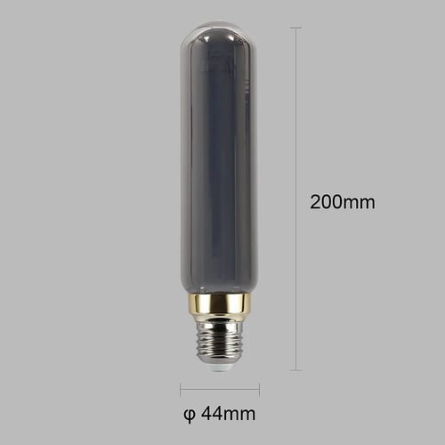 لمبة ديكورية زجاج لون رمادي بطول 20 سم لون الانارة...