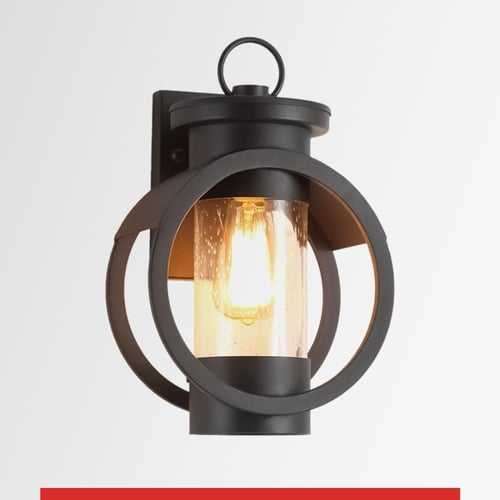 فانوس انارة جدارية خارجي مودرن بتصميم دائري