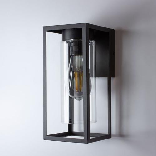 انارة خارجية فانوس جداري بتصميم مربع مع زجاج اسطوا...