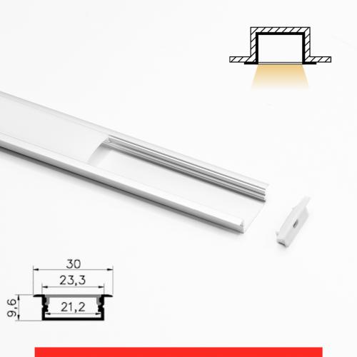 قنوات المونيوم مسار داخلي 3 متر لانارة شريط الـ LE...