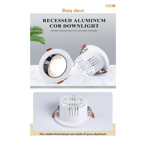 كشاف سبوت لايت مانع للتوهج اسود لون الانارة ابيض 6...