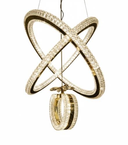 نجفه لد 3 اضاءات ذهبي استيل 170واط بريموت موديل610...