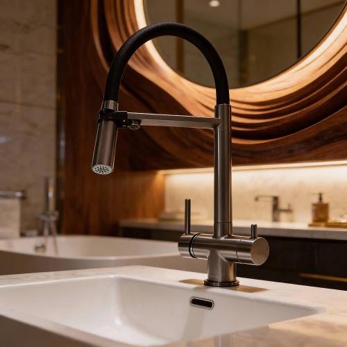 خلاط مطبخ سحاب رمادي