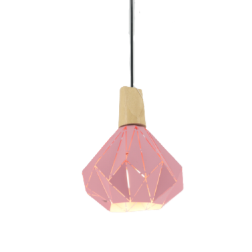 علاقي مفرد وردي مع لمبه 9واط اصفر