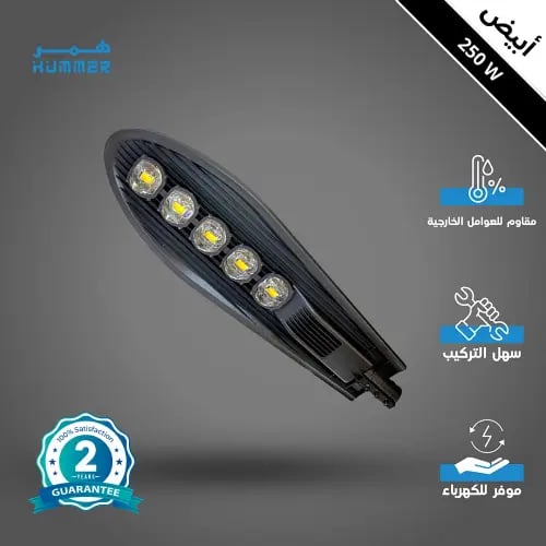 كشاف خارجي لون الانارة ابيض مع خلية حساس ضوء 5 عدس...