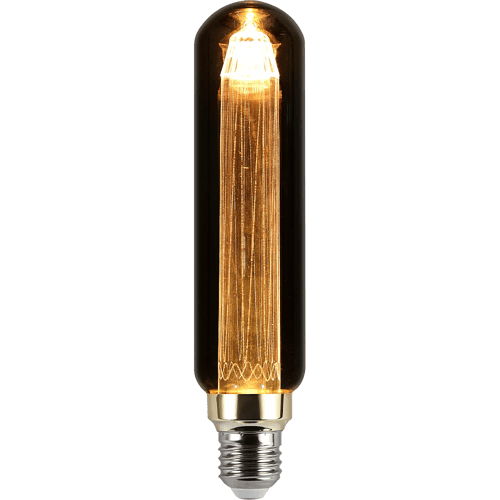 لمبة ديكورية زجاج لون رمادي بطول 20 سم لون الانارة...