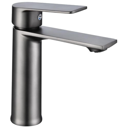 خلاط مغسلة قصير رمادي مع ليات