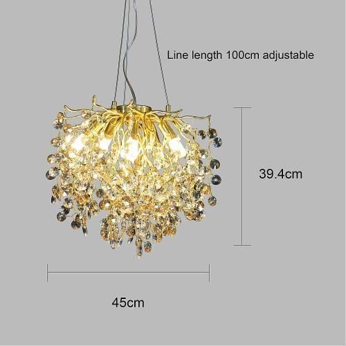 ثريا مودرن تصميم بلمسه ذهبي ه شفاف عسلي إضاءة راقي...