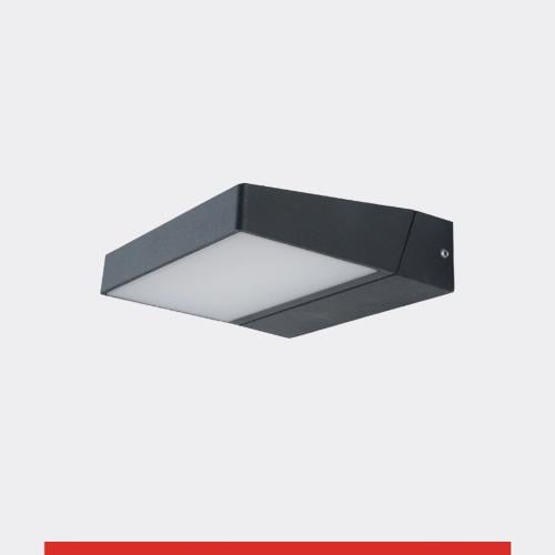 انارة جدارية خارجي موجهة بانارة منتشرة مربع انيق