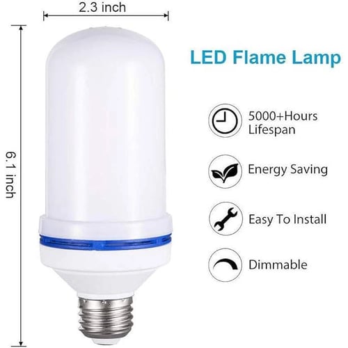 لمبة كبسولة ديكورية شكل شعلة لهب لون الانارة اصفر...