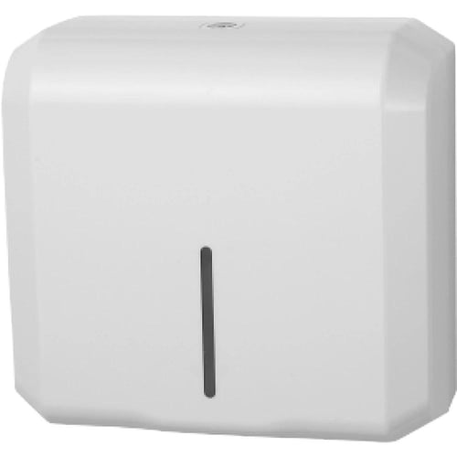 موزع مناديل وراقة مربع يدوي لون ابيض