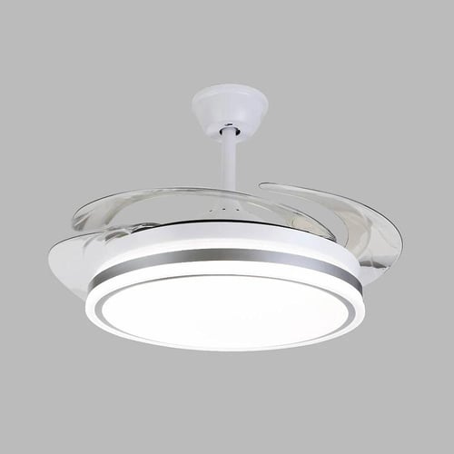 نجف مروحة فضي لون الانارة 3اضاءات 50 سم