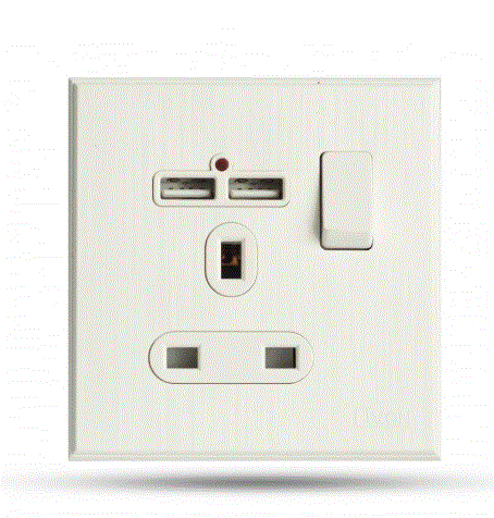 فيش مع 2مخرج usb بيانو ابيض خشبي TV.ON