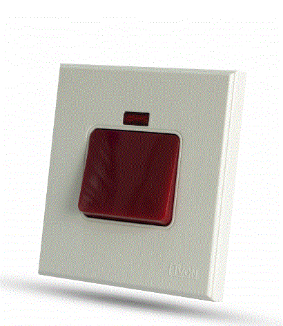 مفتاح مكيف بيانو ابيض خشبي TV.ON