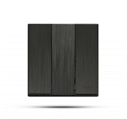 مفتاح ثلاثي بيانو اسود خشبي TV.ON