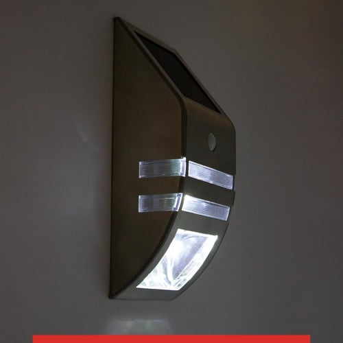 جداري طاقة شمسية استانل ستيل اضاءة ابيض 15W