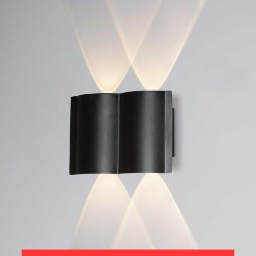 انارة جدارية خارجي موج اسود جهتين و عدستين