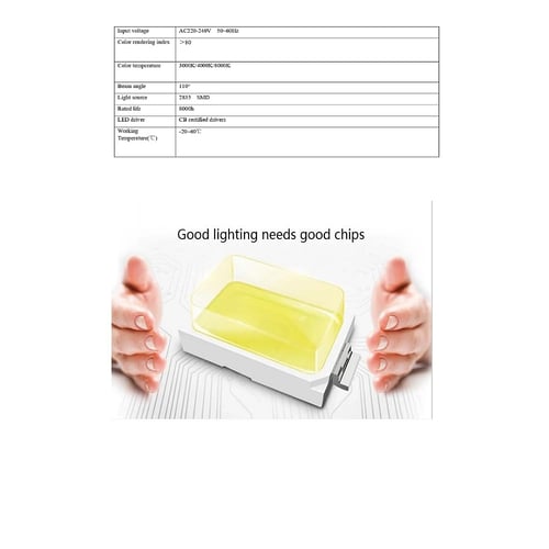 كشاف لطش ليد بنل لون الانارة اصفر 20 سم 18 واط