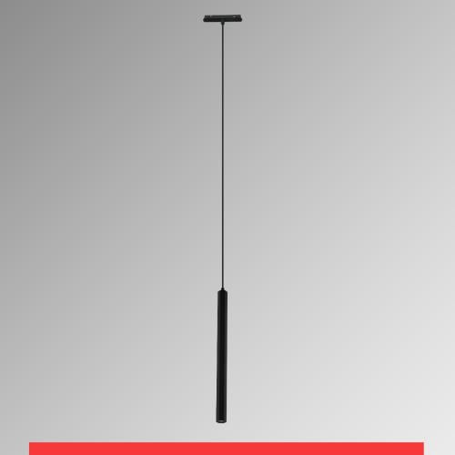 انارة مسار مغناطيسي معلقة بتصميم مضلع اسود طويل 6...