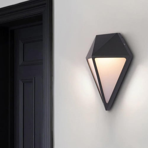 انارة جدارية خارجية هرمي سادة اضاءة اصفر 12W