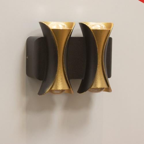 انارة جدارية خارجية اسود مذهب ناعم انارة اصفر 3000...