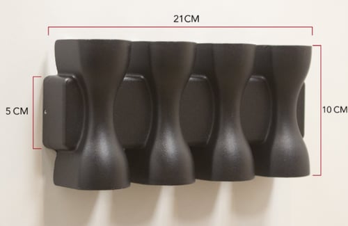 انارة جدارية خارجية ناعم اسود رباعي انارة اصفر 300...