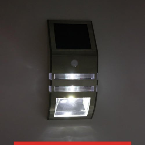 جداري طاقة شمسية استانل ستيل اضاءة ابيض 15W