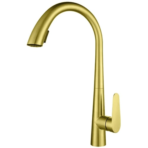 خلاط مجلى سحاب مخفي ذهبي مطفي