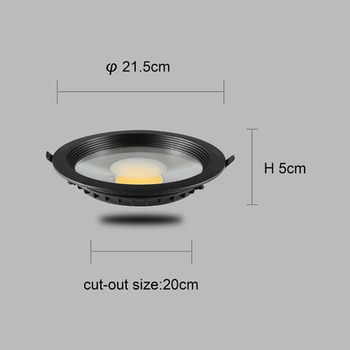كشاف سبوت لايت اسود لون الانارة شمسي كريمي 20 سم 3...