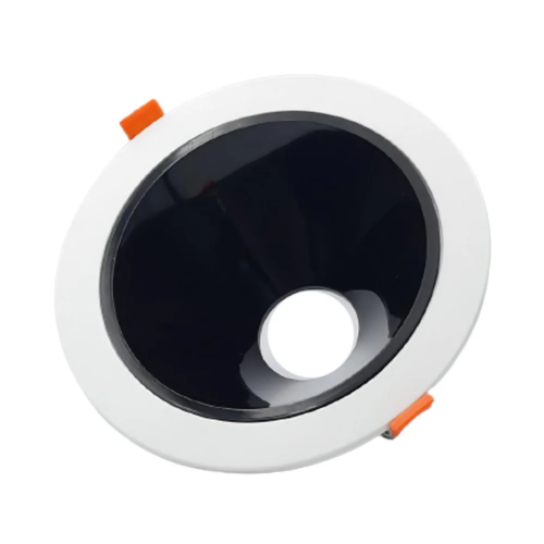 اطار مانع توهج مفرد دائري متحرك 14سم اطار ابيض بعا...