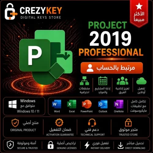 بروجكت بروفيشنال 2019 - يرتبط بحسابك