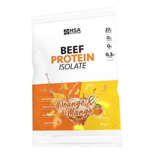 Hsa nutrition iso beef protein orang and mango