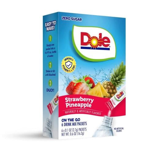 Dole flavor packets strawberry pinapple