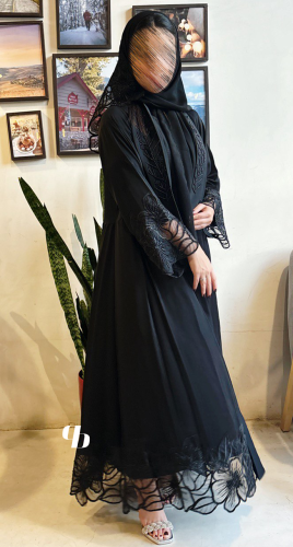 عبايه ياقه شك BB0633