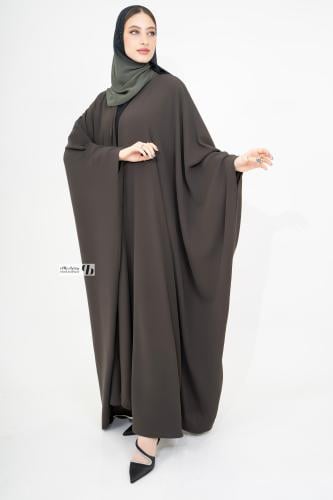 عباية بشت ملون لون بني BB000228