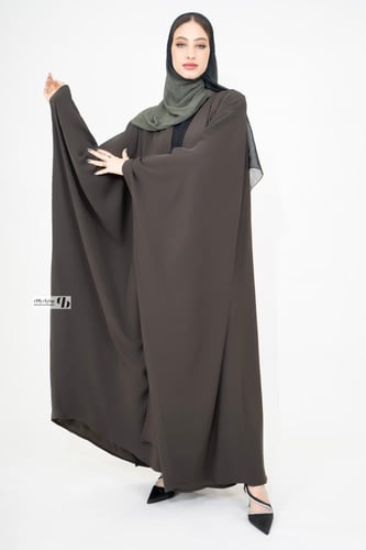 عباية بشت ملون لون بني BB000228