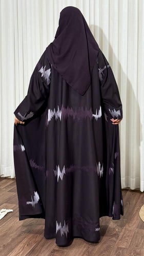 عبايه نص كلوش صيفي تطريز كامل BB715