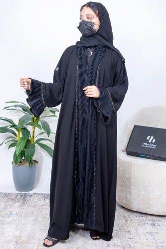 عباية نص كلوش قماش ملكي الامام والاكمام شك وبلاسيه...