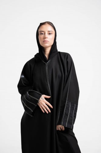 عبايه شك أزار مع طرحه BB011