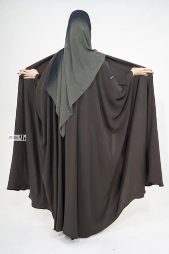 عباية بشت ملون لون بني BB000228