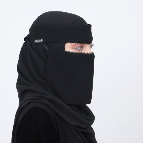 نقاب وسط مغاط مايل ربط سخيف قماش ابوورده كوري BB17...