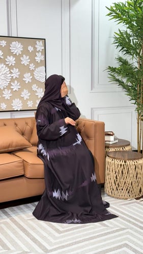 عبايه نص كلوش صيفي تطريز كامل BB715