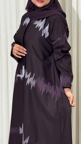 عبايه نص كلوش صيفي تطريز كامل BB715